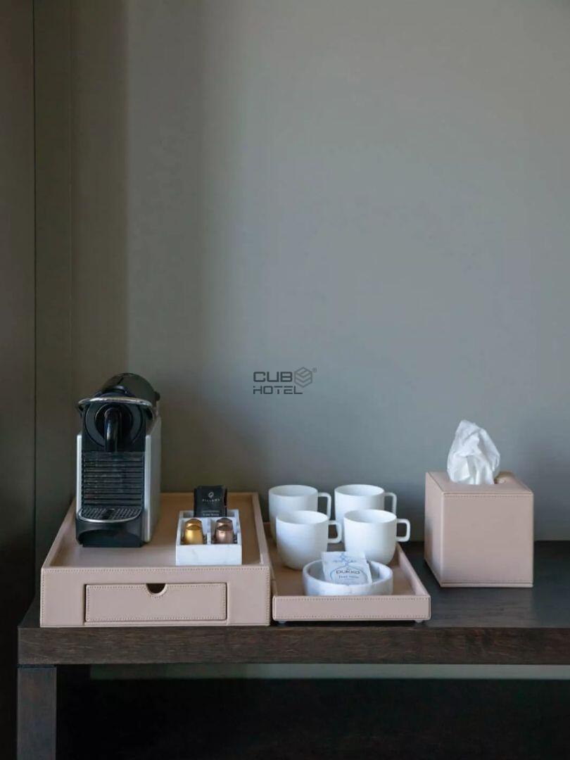 Beige Welcome Tray with Drawer